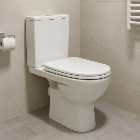 2397250UA STATUS Унітаз-компакт підлоговий, горизонтальний випуск, змивний бачок 3/6 л, нижній підві KOLO