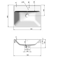 30966 Тумба Fabio (білий мат) з умивальником Fabio 50 см (консольна) ручка хром (1 сорт) Аква Родос фото 8
