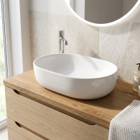 K116-049 MODUO Раковина на стільницю овальна 50см, білий (картон) (1 сорт) CERSANIT-С Україна фото 4