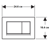 115.883.16.1 Sigma20 square Клавіша змиву, подвійний змив, легкоочисна поверхня, чорний мат/чорний ( Geberit фото 1