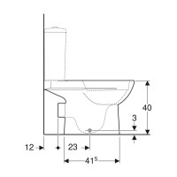 500.285.01.7 Підлоговий унітаз Geberit Selnova для змивного бачка зовнішнього монтажу воронкоподібни Geberit фото 4
