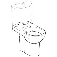 500.285.01.7 Підлоговий унітаз Geberit Selnova для змивного бачка зовнішнього монтажу воронкоподібни Geberit фото 1