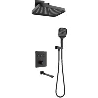 D117134011221BM Flow Душова система прихованого монтажу для ванни/душу, на 3 користувача, з термоста Devit фото 2