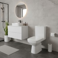 503.086.00.1 Компакт Selnova Square, прямокутний, Rimfree, з горизонтальним випуском, колір білий гл Geberit промо фото 5