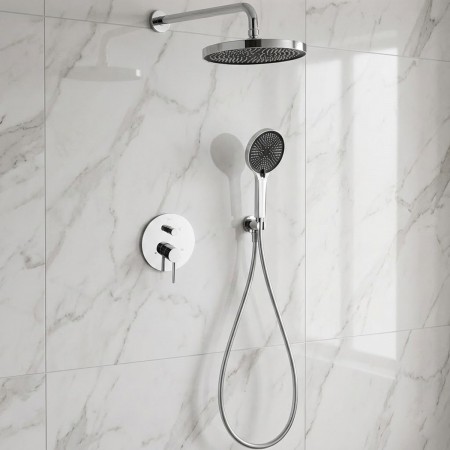 D117125001111C Flow Душова система прихованого монтажу, на 2 споживачі, без термостату, хром (1 сорт Devit