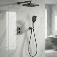 D117125011221GM Flow Душова система прихованого монтажу для душу, на 2 споживачі, з термостатом, gun Devit
