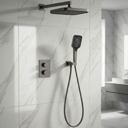 D117125011221GM Flow Душова система прихованого монтажу для душу, на 2 споживачі, з термостатом, gun Devit