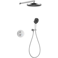 D117125011111C Flow Душова система прихованого монтажу для душу, на 2 споживачі, з термостатом, хром Devit фото 1