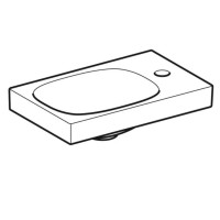 500.635.01.2 Acanto раковина 40 см, отвір праворуч, без перелива, білий (1 сорт) Geberit фото 2