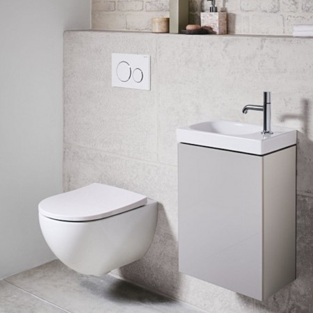 500.635.01.2 Acanto раковина 40 см, отвір праворуч, без перелива, білий (1 сорт) Geberit