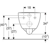 500.693.01.2 Selnova Comfort Підвісний унітаз для осіб з обмеженими фіз.можливостями, подовжений вил Geberit фото 3