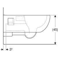 500.693.01.2 Selnova Comfort Підвісний унітаз для осіб з обмеженими фіз.можливостями, подовжений вил Geberit фото 4