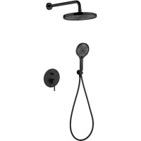 D117125001111MB Flow Душова система прихованого монтажу, на 2 споживачі, без термостату, чорний мато Devit фото 1