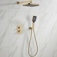 D117125011221BG Flow Душова система прихованого монтажу для душу, на 2 споживачі, з термостатом, bru Devit