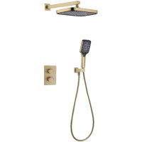 D117125011221BG Flow Душова система прихованого монтажу для душу, на 2 споживачі, з термостатом, bru Devit фото 1