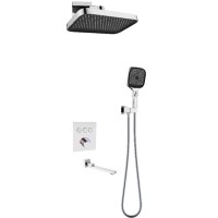 D117134011221C Flow Душова система прихованого монтажу для ванни/душу, на 3 користувача, з термостат Devit фото 2