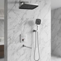 D117134011221C Flow Душова система прихованого монтажу для ванни/душу, на 3 користувача, з термостат Devit фото 1