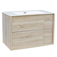 0021160SO CITY Тумба 80 з раковиною, колір дубу  (2пак) (1 сорт) Devit фото 1