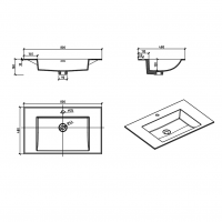 0021160SO CITY Тумба 80 з раковиною, колір дубу  (2пак) (1 сорт) Devit фото 4