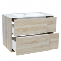 0021160SO CITY Тумба 80 з раковиною, колір дубу  (2пак) (1 сорт) Devit фото 2