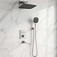 D117134011221BN Flow Душова система прихованого монтажу для ванни/душу, на 3 користувача, з термоста Devit фото 1