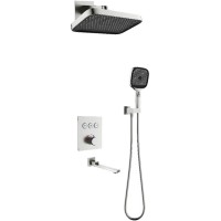 D117134011221BN Flow Душова система прихованого монтажу для ванни/душу, на 3 користувача, з термоста Devit фото 2