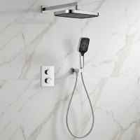 D117125011221C Flow Душова система прихованого монтажу для душу, на 2 споживачі, з термостатом, хром Devit