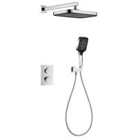 D117125011221C Flow Душова система прихованого монтажу для душу, на 2 споживачі, з термостатом, хром Devit фото 1