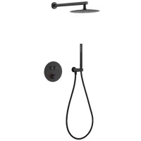 D117124011111MB Flow Душова система прихованого монтажу, на 2 споживачі, з термостатом, чорний матов Devit фото 2