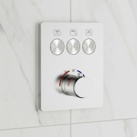 D114134010021BN Flow Змішувач на 3 споживачі з термостатом, для ванни/душу, прихованого монтажу, bru Devit фото 1