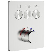 D114134010021BN Flow Змішувач на 3 споживачі з термостатом, для ванни/душу, прихованого монтажу, bru Devit фото 2