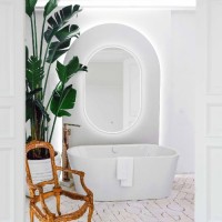 5446595 DO IT Дзеркало 950х650 овальне, з тачсенсором та LED підсвідкою (1 сорт) Devit фото 1