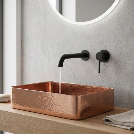 550537MB Flow Змішувач для раковини прихованого монтажу, чорний матовий (1 сорт) Devit