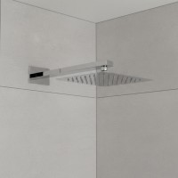 D113000000120C Flow Верхня душова лійка 250x250 мм з кронштейном, хром (1 сорт) Devit фото 1