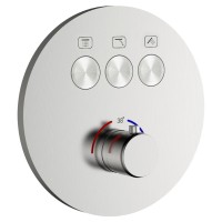 D114134010011BN Flow Змішувач на 3 споживачі з термостатом, для ванни/душу, прихованого монтажу, bru Devit фото 2