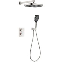 D117125011221BN Flow Душова система прихованого монтажу для душу, на 2 споживачі, з термостатом, bru Devit фото 1