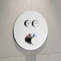 D114124010011C Flow Змішувач на 2 споживачі з термостатом, для ванни/душу, прихованого монтажу, хром Devit фото 1