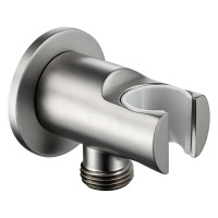 D113100000010BN Flow Підключення для душового шлангу з тримачем ручного душу, brushed nickel (1 сорт Devit фото 1