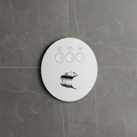 D114134010011C Flow Змішувач на 3 споживачі з термостатом, для ванни/душу, прихованого монтажу, хром Devit