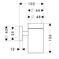 40518820 HG Logis Склянка, brushed nickel (1 сорт) HANSGROHE фото 1