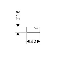 40511820 HG Logis Гачок, brushed nickel (1 сорт) HANSGROHE фото 1