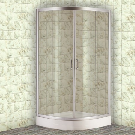 FEN0301DEV NYMFA (NEW) Душова кабіна + піддон FTR0609, скло прозоре, 900x900 (1 сорт) Devit