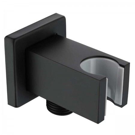 D113100000020MB Flow Підключення для душового шлангу з тримачем ручного душу, чорний матовий (1 сор Devit