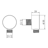 D113100000030C Flow Підключення для душового шлангу, хром (1 сорт) Devit фото 1