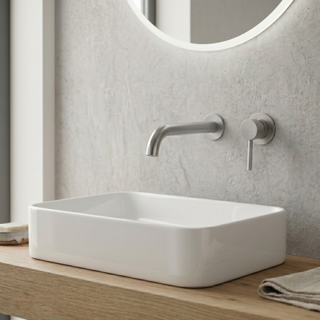 550537BN Flow Змішувач для раковини прихованого монтажу, brushed nickel (1 сорт) Devit