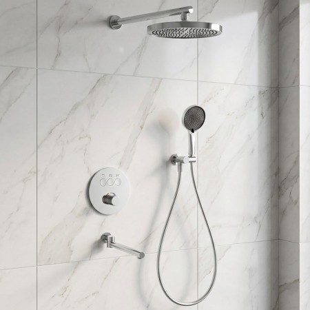 D117134011211C Flow Душова система прихованого монтажу для ванни/душу, на 3 споживачі, з термостатом Devit