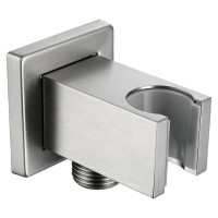 D113100000020BN Flow Підключення для душового шлангу з тримачем ручного душу, brushed nickel (1 сорт Devit