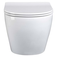 HT-1014C-WHT009 AQUAMOD Унітаз підвісний безобідковий з турбозмивом з кришкою quick-fix, soft-close  Devit фото 2