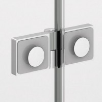 AN13WG10005007 Annea Одностворчаті двері з фіксованою стінкою в одній лінії і L-кріпленням, петлі зл SanSwiss фото 4