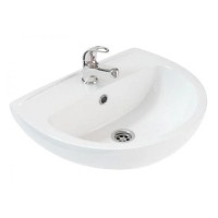 L71155000 FREJA Раковина 55 см, з 1 отвором під зміш., з переливом, білий глянець (1 сорт) KOLO